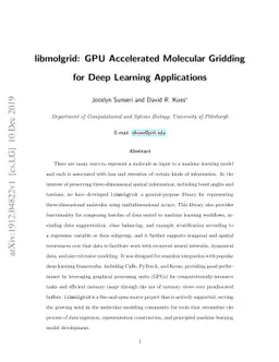libmolgrid: GPU Accelerated Molecular Gridding for Deep Learning
  Applications