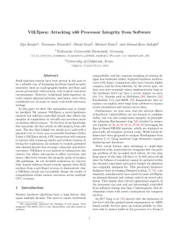 V0LTpwn: Attacking x86 Processor Integrity from Software