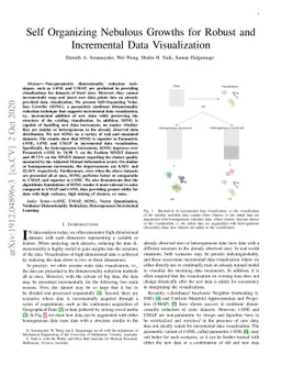 Self Organizing Nebulous Growths for Robust and Incremental Data
  Visualization