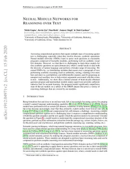 Neural Module Networks for Reasoning over Text