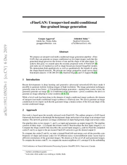 cFineGAN: Unsupervised multi-conditional fine-grained image generation