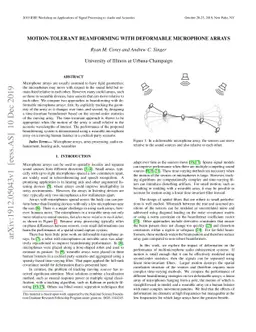 Motion-Tolerant Beamforming with Deformable Microphone Arrays