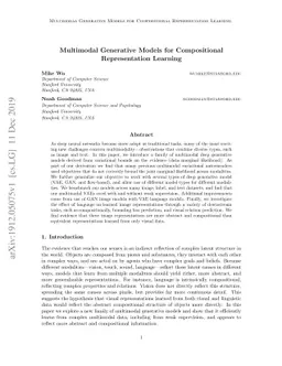 Multimodal Generative Models for Compositional Representation Learning