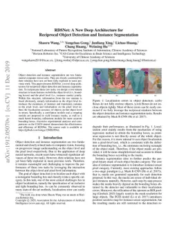 RDSNet: A New Deep Architecture for Reciprocal Object Detection and
  Instance Segmentation