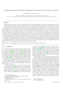 Image Classification with Deep Learning in the Presence of Noisy Labels:
  A Survey