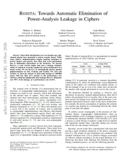 Rosita: Towards Automatic Elimination of Power-Analysis Leakage in
  Ciphers