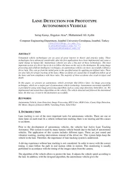 Lane Detection For Prototype Autonomous Vehicle