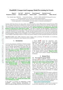 FlauBERT: Unsupervised Language Model Pre-training for French