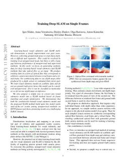 Training Deep SLAM on Single Frames