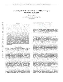 Neural-Symbolic Descriptive Action Model from Images: The Search for
  STRIPS