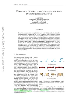 Zero-shot generalization using cascaded system-representations
