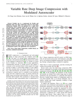Variable Rate Deep Image Compression with Modulated Autoencoder