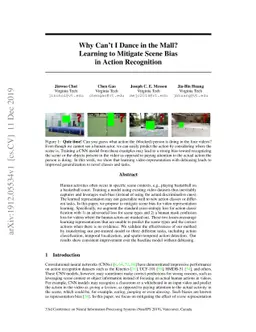 Why Can't I Dance in the Mall? Learning to Mitigate Scene Bias in Action
  Recognition