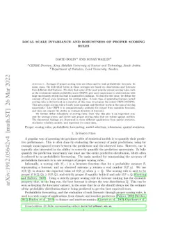 Local scale invariance and robustness of proper scoring rules