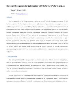 Bayesian Hyperparameter Optimization with BoTorch, GPyTorch and Ax