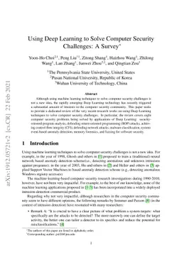 Using Deep Learning to Solve Computer Security Challenges: A Survey