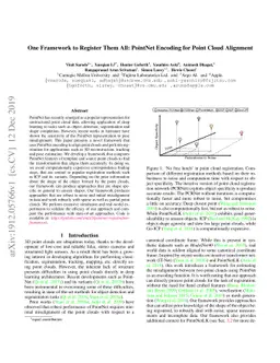 One Framework to Register Them All: PointNet Encoding for Point Cloud
  Alignment