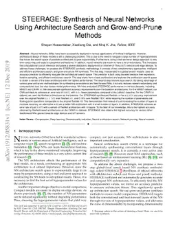 STEERAGE: Synthesis of Neural Networks Using Architecture Search and
  Grow-and-Prune Methods