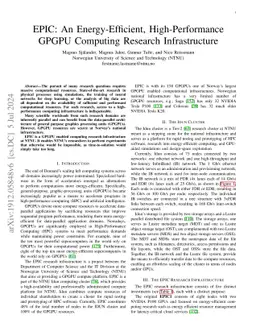EPIC: An Energy-Efficient, High-Performance GPGPU Computing Research
  Infrastructure