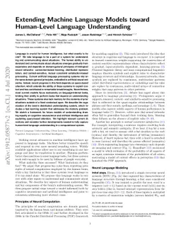 Extending Machine Language Models toward Human-Level Language
  Understanding