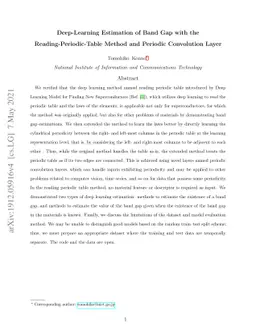 Deep-Learning Estimation of Band Gap with the Reading-Periodic-Table
  Method and Periodic Convolution Layer