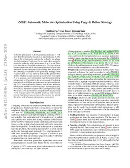 CORE: Automatic Molecule Optimization Using Copy & Refine Strategy
