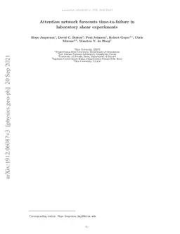 Attention network forecasts time-to-failure in laboratory shear
  experiments
