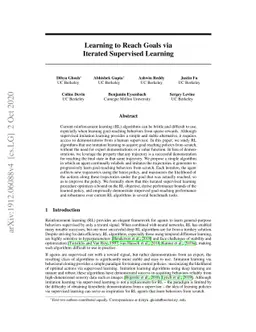 Learning to Reach Goals via Iterated Supervised Learning