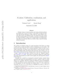 E-values: Calibration, combination, and applications