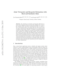 Joint Viewpoint and Keypoint Estimation with Real and Synthetic Data