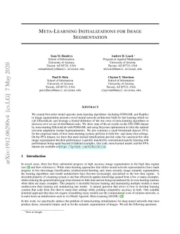 Meta-Learning Initializations for Image Segmentation