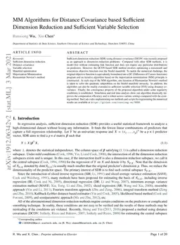 MM Algorithms for Distance Covariance based Sufficient Dimension
  Reduction and Sufficient Variable Selection