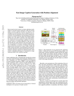 Fast Image Caption Generation with Position Alignment