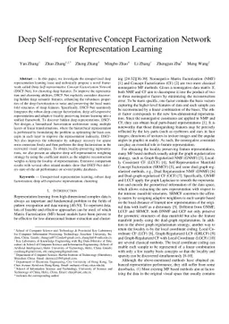 Deep Self-representative Concept Factorization Network for
  Representation Learning