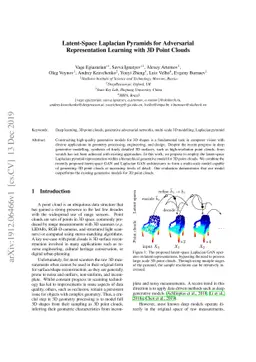 Latent-Space Laplacian Pyramids for Adversarial Representation Learning
  with 3D Point Clouds