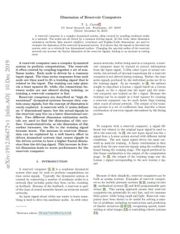 Dimension of Reservoir Computers