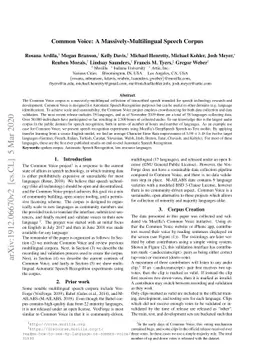 Common Voice: A Massively-Multilingual Speech Corpus