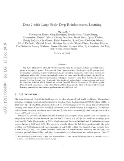 Dota 2 with Large Scale Deep Reinforcement Learning