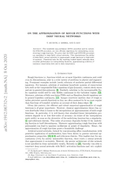 On the approximation of rough functions with deep neural networks