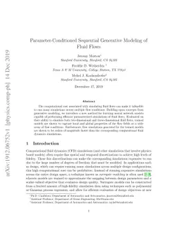 Parameter-Conditioned Sequential Generative Modeling of Fluid Flows