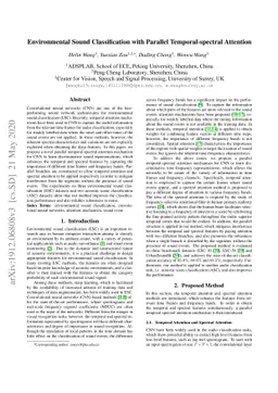 Environmental Sound Classification with Parallel Temporal-spectral
  Attention