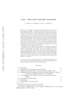 LScDC-new large scientific dictionary