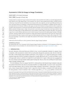 Asymmetric GANs for Image-to-Image Translation