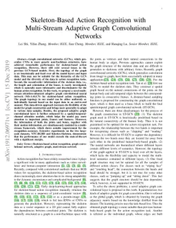 Skeleton-Based Action Recognition with Multi-Stream Adaptive Graph
  Convolutional Networks