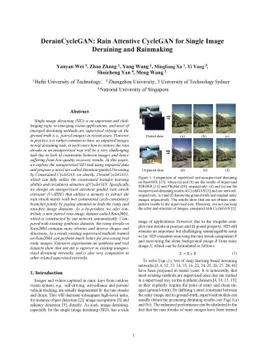 DerainCycleGAN: Rain Attentive CycleGAN for Single Image Deraining and
  Rainmaking
