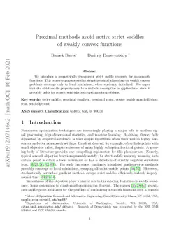 Proximal methods avoid active strict saddles of weakly convex functions