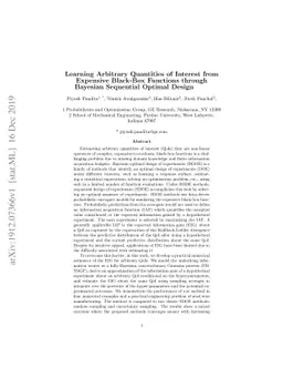 Learning Arbitrary Quantities of Interest from Expensive Black-Box
  Functions through Bayesian Sequential Optimal Design
