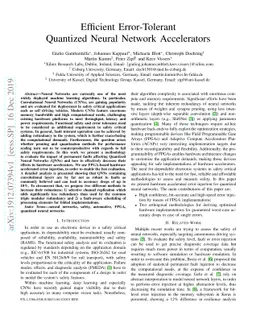 Efficient Error-Tolerant Quantized Neural Network Accelerators