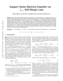 Support Vector Machine Classifier via $L_{0/1}$ Soft-Margin Loss