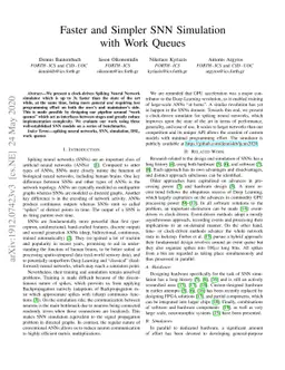 Faster and Simpler SNN Simulation with Work Queues